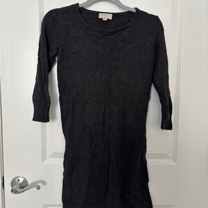LOFT Charcoal Long Sleeve Dress